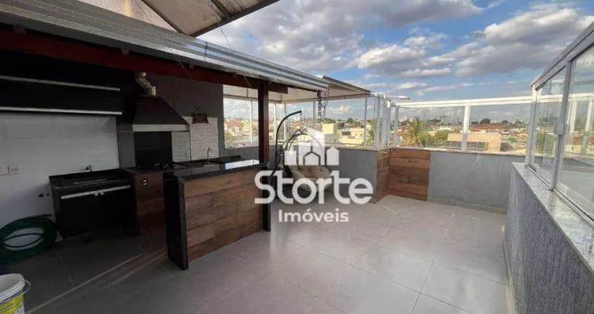 Cobertura com 3 dormitórios à venda, 140 m² por r$ 590.000,00 - santa mônica - uberlândia/mg