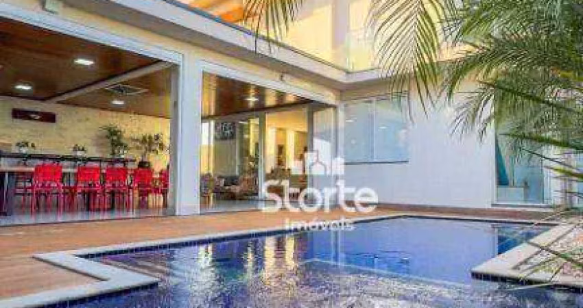 Belíssimo sobrado com 4 suítes à venda, 549m² por r$ 4.500.000 - jardim karaíba - uberlândia/mg