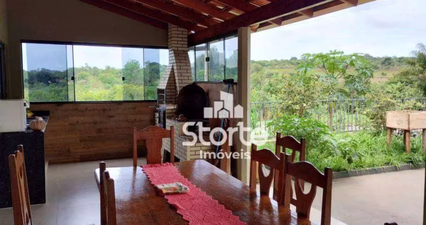 Chácara com 3 dormitórios à venda, 3.000m² por r$ 650.000 - pela br-365 saída para indianópolis - mg