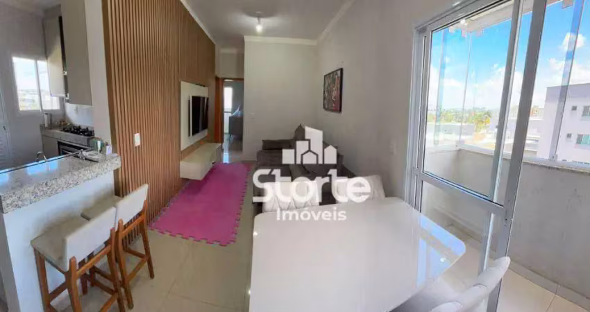 Apartamento com planejados de 2/4 e 3 sacadas à venda, 67m² por r$ 320.000 - novo mundo - uberlândia/mg