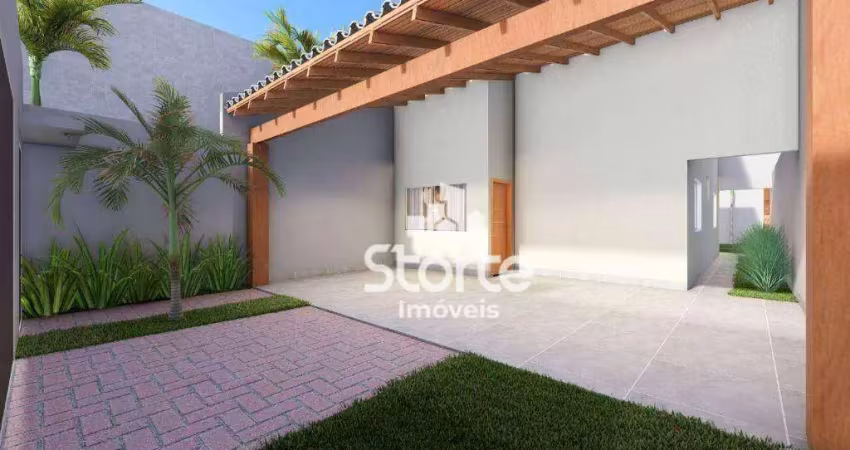 Excelentes casas lançadas com 2/4 à venda, 91m² por r$ 350.000 - mansour iii - uberlândia/mg