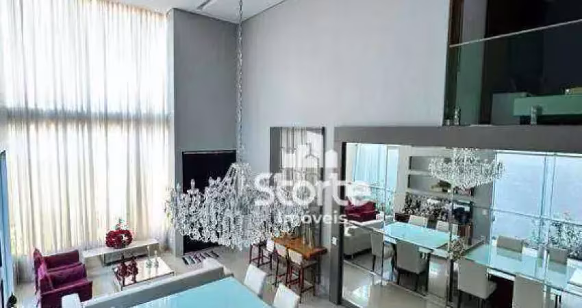 Casa alto padrão estilo sobrado com 4 suítes à venda, 360m² por r$ 2.500.000 - jardim karaíba - uberlândia/mg