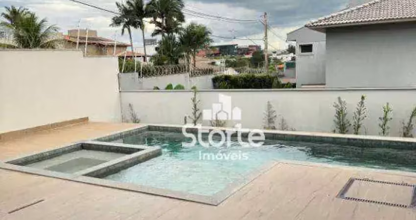 Sobrado fino acabamento com 4 suítes à venda, 375m² por r$ 3.935.000 - condomínio gávea hiil ii - uberlândia/mg