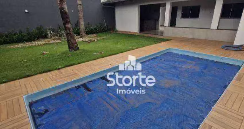 Maravilhosa casa com planejados, piscina e área gourmet à venda, 161m² por r$ 590.000 - shopping park - uberlândia/minas gerais