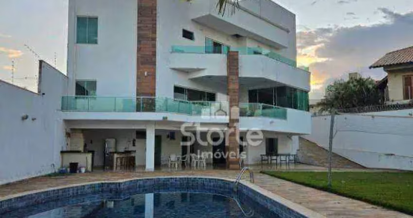 Casa sobrado alto padrão com 5 suítes à venda, 600m² por r$ 2.800.000 - cidade jardim - uberlândia/mg