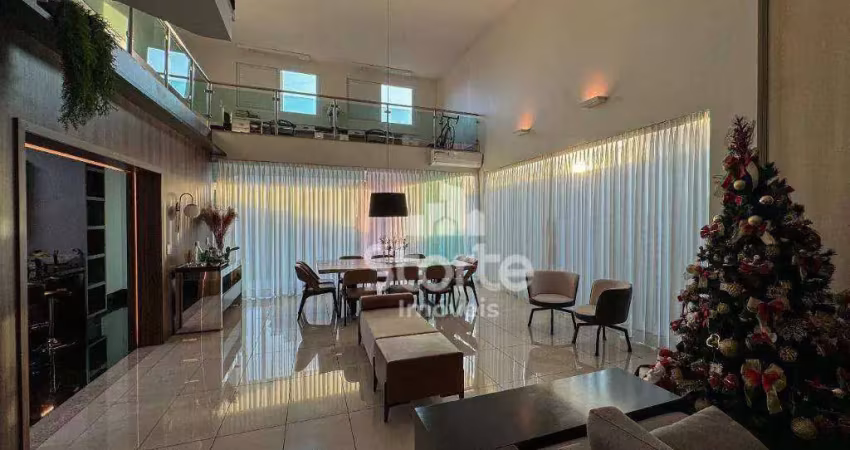 Casa estilo sobrado com 3 suítes à venda, 362m² por r$ 2.900.000 - condomínio gávea hill ii - uberlândia/mg