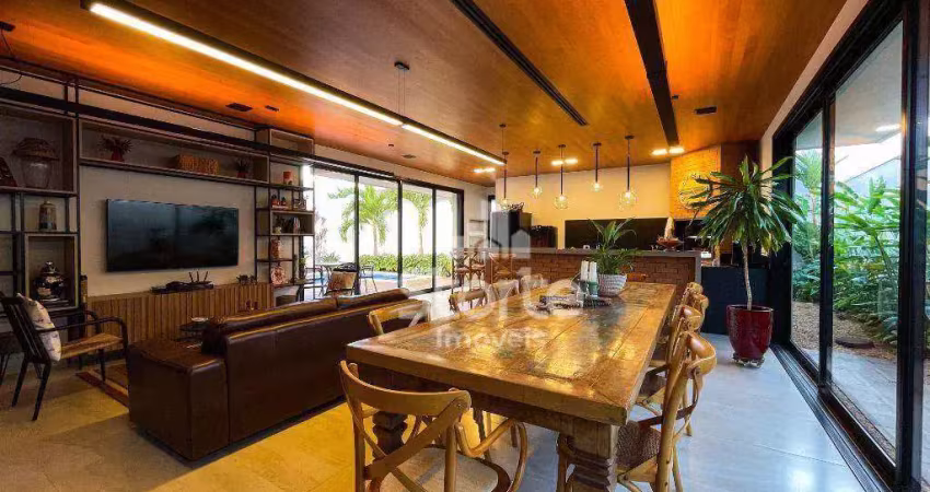 Sobrado alto padrão com arquitetura única de 3 suítes à venda, 350m² por r$ 4.300.000 - condomínio jardim versailles - uberlândia/mg