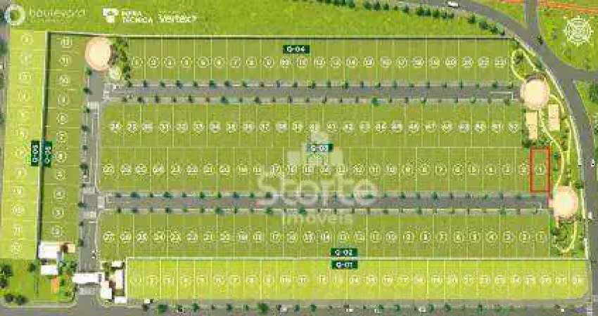 Terreno à venda, 275m² por r$ 355.000 - condomínio boulevard umuarama - uberlândia/mg