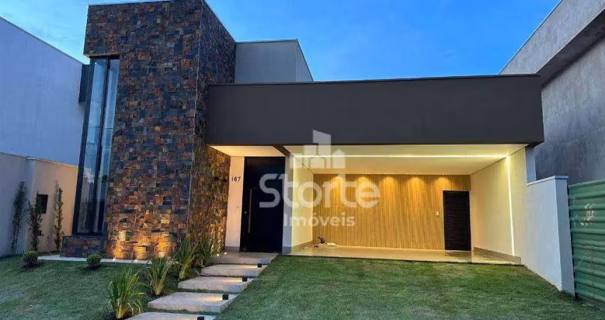 Casa com 3 dormitórios à venda, 194 m² por r$ 1.800.000 - condomínio reserva dos ipês - uberlândia/mg
