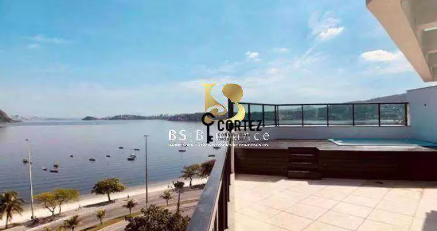 Cobertura com 4 dormitórios, 240 m² - venda por r$ 2.200.000 ou aluguel por r$ 18.430/mês - charitas - niterói/rj