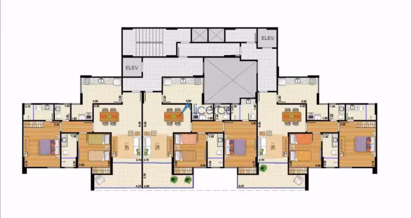 Apartamento de 02 suítes, elevador e 06 vagas de garagem no Cascatinha