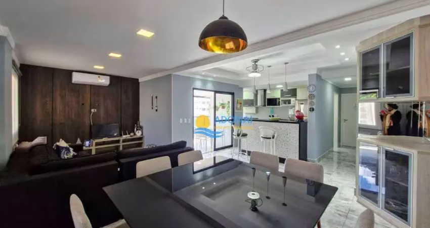Apartamento com 3 dormitórios à venda, 100 m² por r$ 780.000,00 - pitangueiras - guarujá/sp
