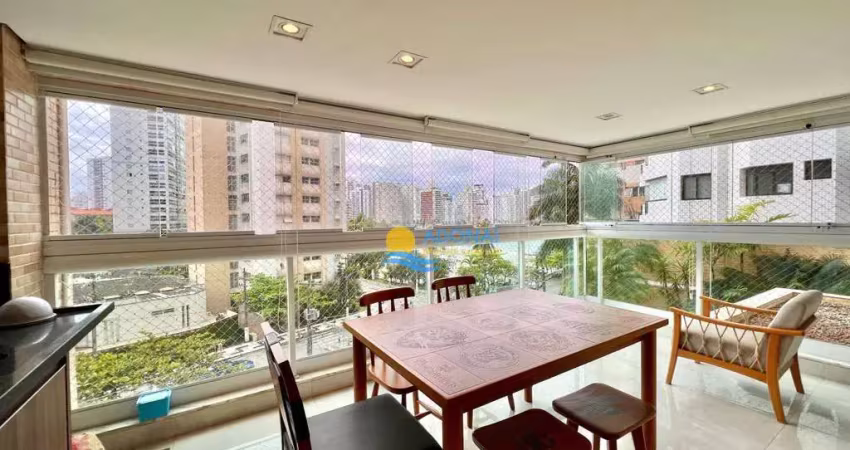 Apartamento com 3 dormitórios à venda, 120 m² por r$ 1.100.000,00 - jardim astúrias - guarujá/sp