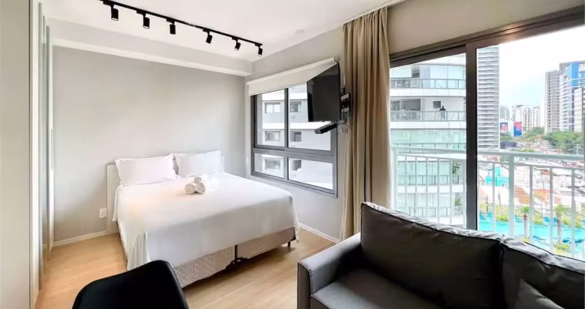 Studio com 1 quarto e mobiliado, 27 m² na Zona Sul em Vila Nova Conceição, São Paulo