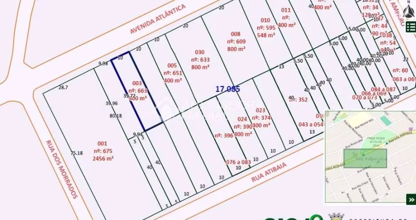 Terreno em condomínio fechado à venda na Avenida Atlântica, 663, Vila Valparaíso, Santo André