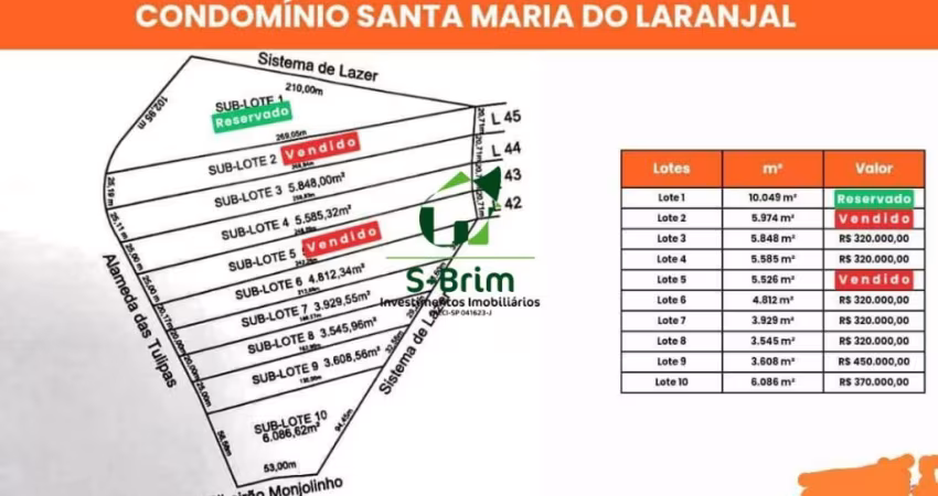 OPORTUNIDADE DE INVESTIMENTO – LOTES À VENDA