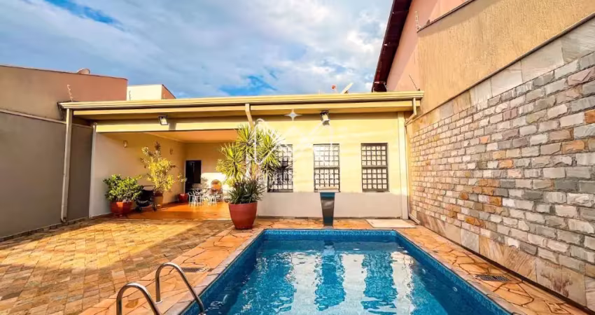 Linda casa térrea com 162 m², 3 quartos, escritório e piscina aquecida no bairro lagoinha