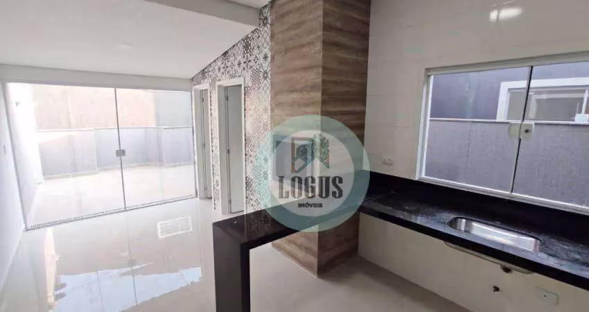 Apartamento cobertura de 144m² bem distribuído, 4 dormitórios sendo 3 suítes, á venda por R$ 682.000 - Vila Curuçá, Santo André/SP