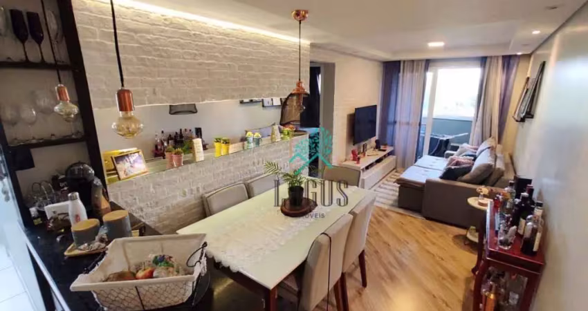 Apartamento impecável condomínio ideale demarchi, com ótima disposição 54m² composto por 2 dormitórios, à venda por r$ 390.000 - demarchi, sbc/sp