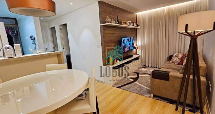 Apartamento bem distribuído com 55m² composto 2 dormitórios, à venda por R$ 425.000 - Suíço (Taboão), SBC/SP