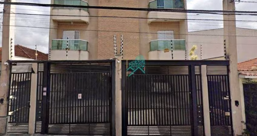 Cobertura ótima disposição de 134m² sendo (67m²+ 67m²) bem distribuído, 2 dormitórios, à venda por R$ 510.000 - Vila Homero Thon, Santo André/SP
