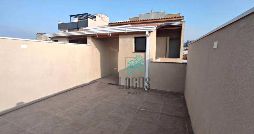 Cobertura em construção de 70,5m² composto por 2 dormitórios sendo 1 suíte, à venda por R$ 460.000 - Vila Cecília Maria, Santo André/SP