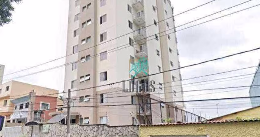 Apartamento com ótima disposição, 60m² com 2 quartos, à venda por R$ 400.000 - Vila Palmares, Santo André/SP