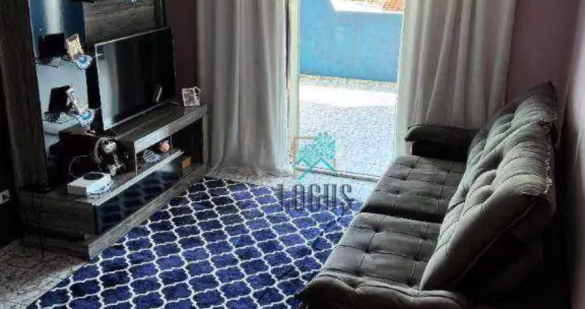 Sobrado com 109m² composto por 3 dormitórios sendo 1 com suíte e sacada, à venda por r$ 535.000 - jardim do estádio, santo andré/sp