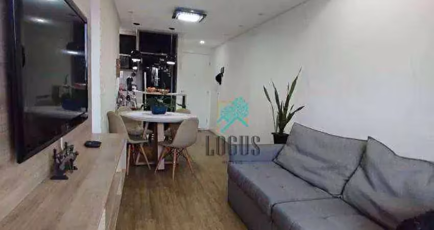 Apartamento impecável condomínio ideale demarchi, com ótima disposição 54m² composto por 2 dormitórios, à venda por r$ 392.000 - demarchi, sbc/sp