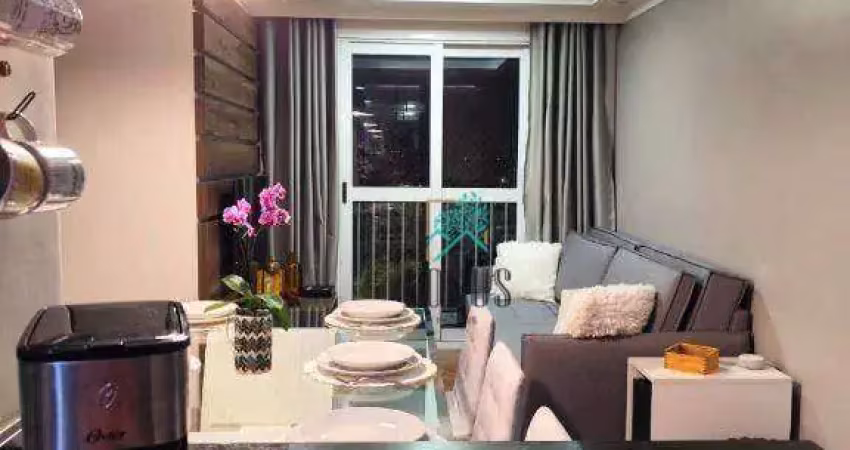 Apartamento com 2 dormitórios à venda, 47 m² por r$ 335.000 - taboão - são bernardo do campo/sp