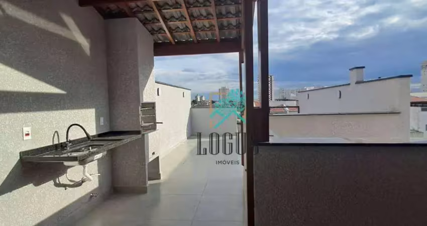 Cobertura com 2 dormitórios à venda, 90 m² por r$ 660.000,00 - campestre - santo andré/sp