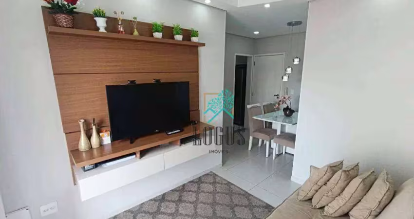 Apartamento impecável com ótima disposição 57m² composto por 2 dormitórios, à venda por r$ 340.000 - demarchi, sbc/sp
