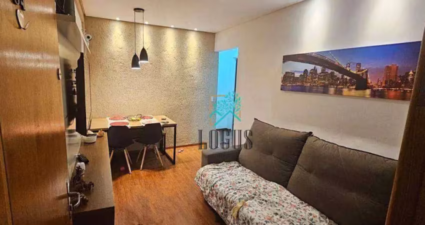 Apartamento com ótima disposição com 56m², 2 dormitórios grandes com armários, à venda por r$ 276.000 - assunção, sbc/sp