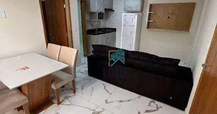 Apartamento impecável porteira fechada, com 35m², 2 dormitórios com armários, à venda por r$ 235.000 - vila tibiriçá, santo andré/sp