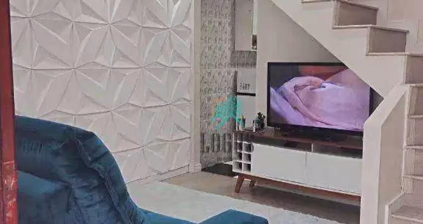Sobrado reformado ótima disposição com 50m² composto por 2 dormitórios, à venda por r$ 320.000 - vila joão ramalho, santo andré/sp