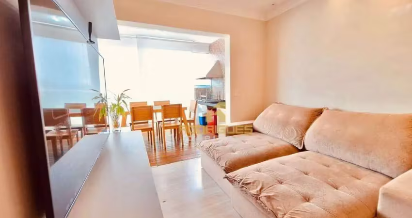 Apartamento com 3 dormitórios para alugar, 88 m²  - Campo Grande - Santos/SP