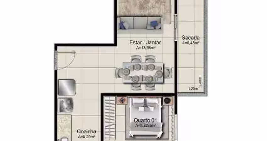 Apartamento com 2 quartos à venda na Rua Água Boa, 32, Centro América, Cuiabá