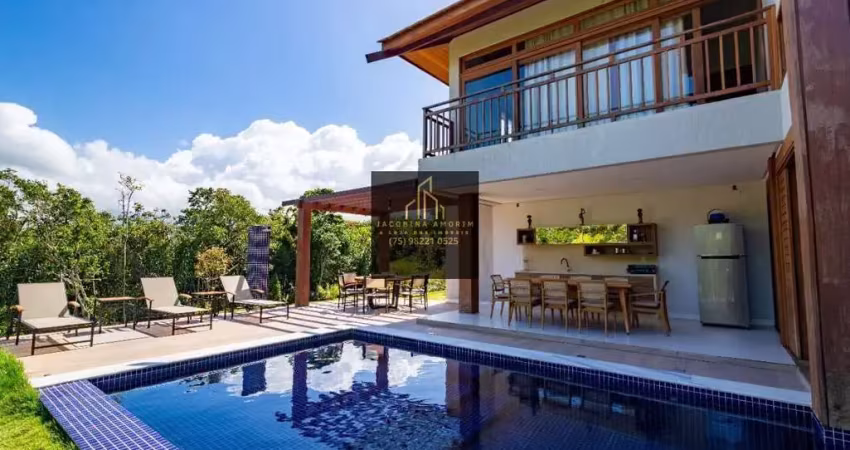 Casa maravilhosa mobiliada em alto estilo em condomínio na praia do forte