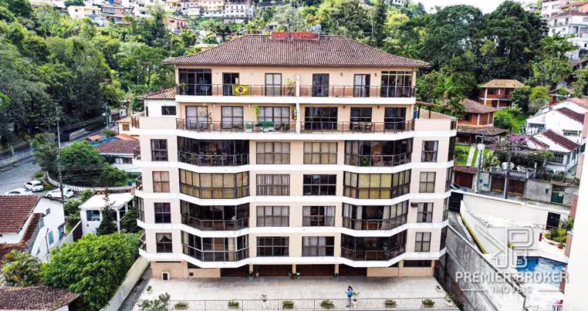 Apartamento com 4 dormitórios à venda, 169 m² por r$ 870.000,00 - agriões - teresópolis/rj