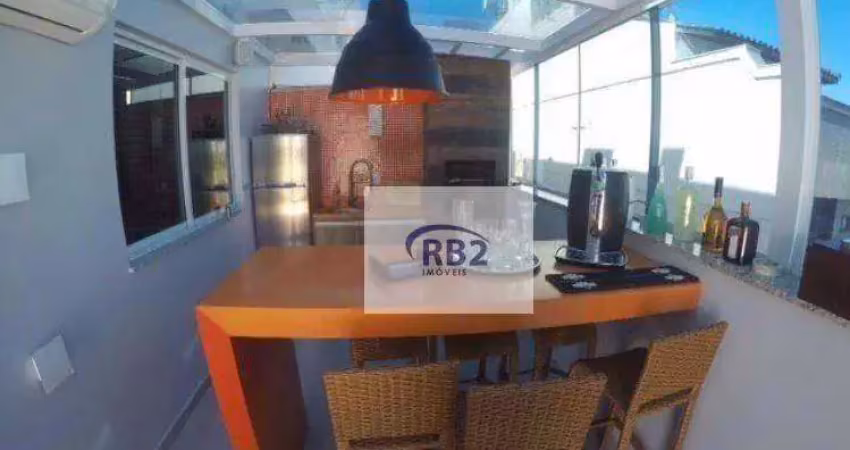 Cobertura duplex com 3 quartos sendo 1 suíte e 2 vagas finamente decorada em condomínio alto padrão com lazer completo