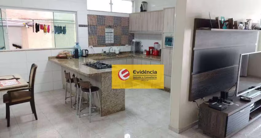 Sobrado à venda, 240 m² por r$ 850.000,00 - vila alzira - santo andré/sp