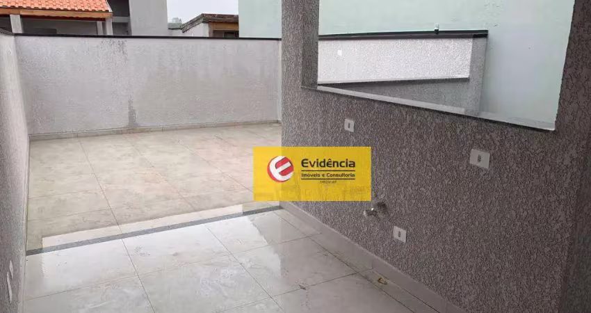 Cobertura à venda, 94 m² por r$ 460.000,00 - vila pires - santo andré/sp