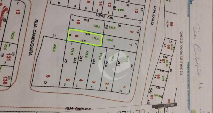 Terreno à venda, 111 m² por R$ 230.000,00 - Jardim Progresso - Santo André/SP