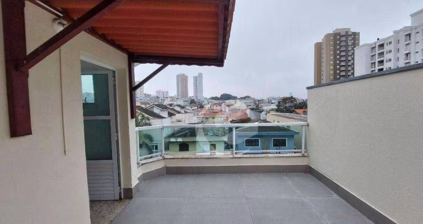 Cobertura com 2 dormitórios para alugar, 200 m² por R$ 3.167,60/mês - Vila Valparaíso - Santo André/SP