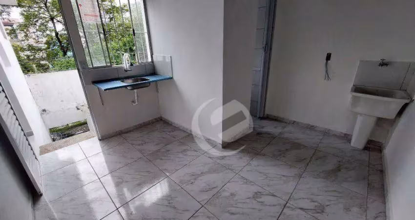 Kitnet com 1 dormitório para alugar, 25 m² por r$ 1.150,00/mês - jardim bom pastor - santo andré/sp