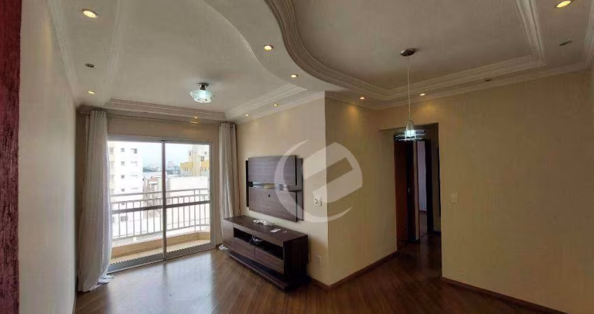 Apartamento com 2 dormitórios para alugar, 60 m² por R$ 2.447,29/mês - Vila Príncipe de Gales - Santo André/SP
