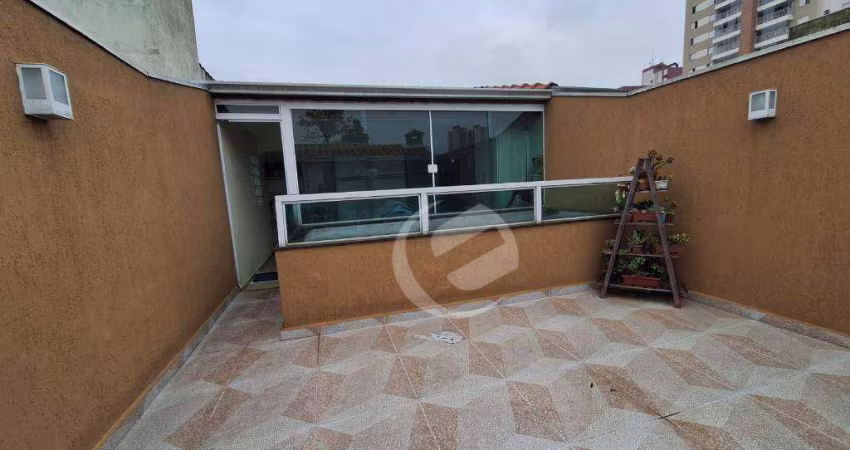 Cobertura com 2 dormitórios à venda, 110 m² por r$ 499.000,00 - vila valparaíso - santo andré/sp