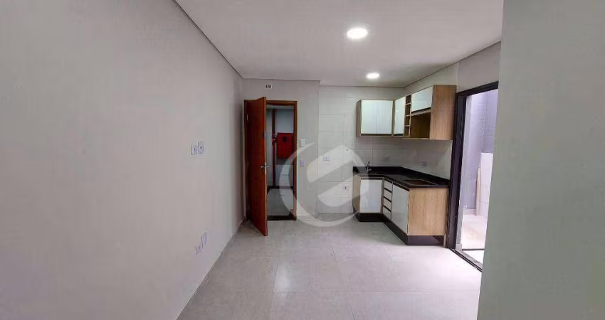 Apartamento com 2 dormitórios para alugar, 46 m² por R$ 1.950,00/mês - Vila Valparaíso - Santo André/SP
