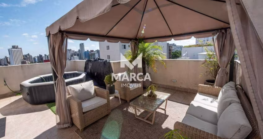 Cobertura para aluguel, 2 quartos, 1 suíte, 2 vagas, Santo Antônio - Belo Horizonte/MG