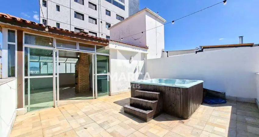 Cobertura duplex 3 quartos e 2 vagas no caiçaras – alugue fácil no cartão!